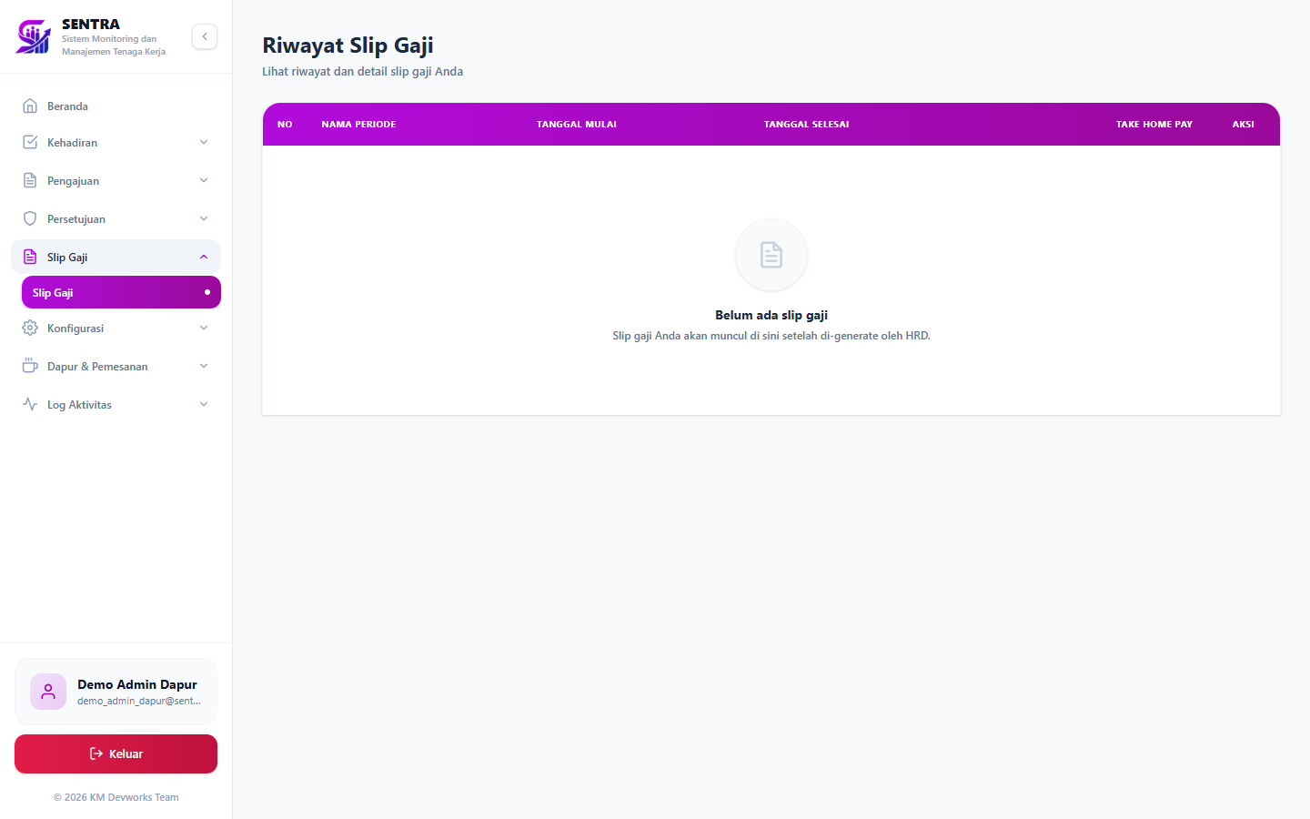 Daftar Slip Gaji
